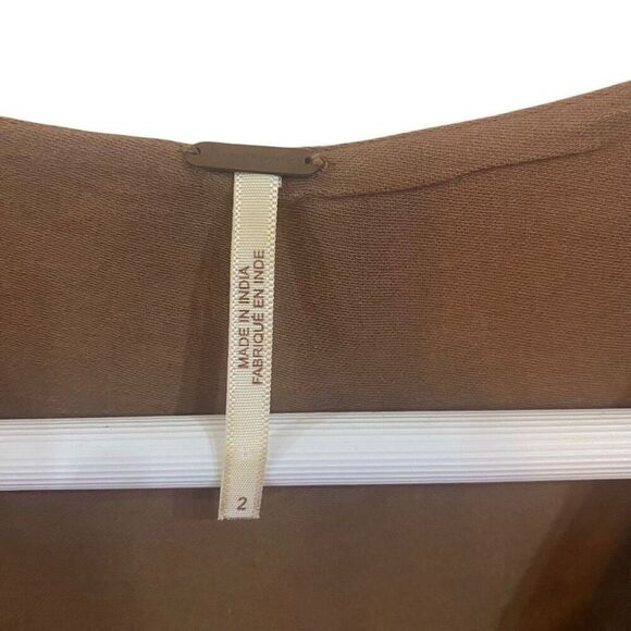 Free People 100% Linen Shell Button Vest – Festivalcore Tan – Size 2 - Picture 6 of 6